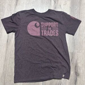 Carhartt Dark Gray T-Shirt with Maroon Graphic